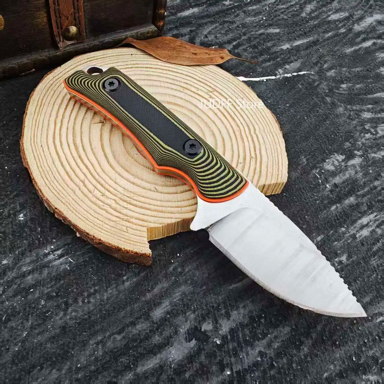 Outdoor Camping Picnic BM 15017 Fixed Knife Multifunctional Wilderness Hiking Jungle Adventure Trekking High Hardness Straight Knives Portable Cutter G10/ Wood Handle