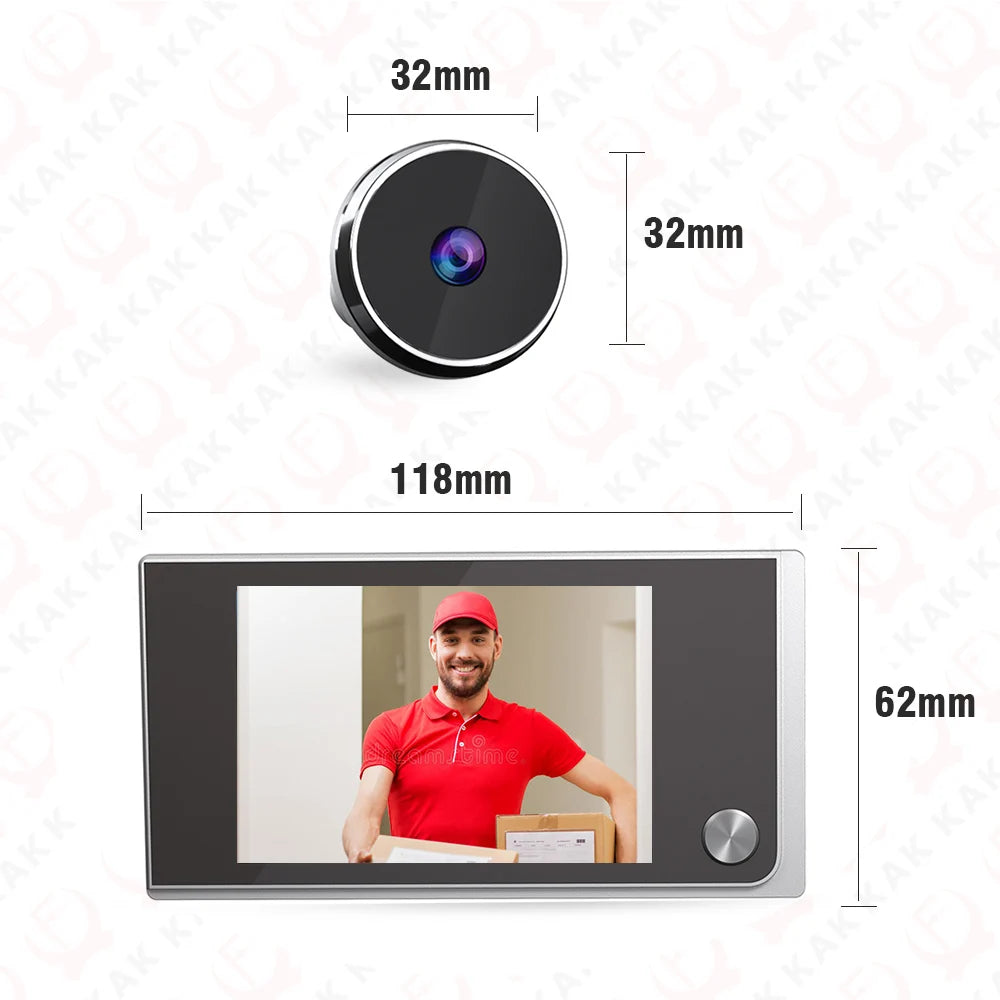 Digital Door Peephole Camera With Wide Angle Display
