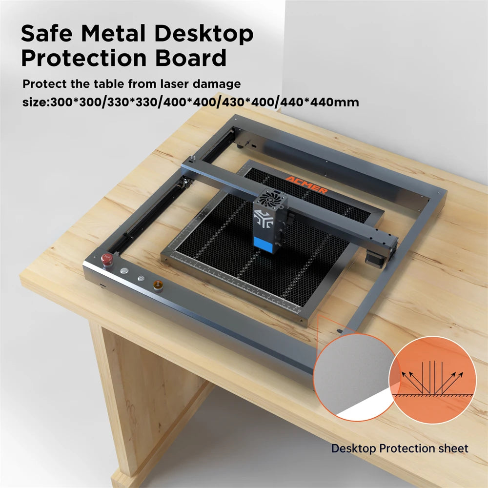ACMER Laser Cutting Honeycomb Working Table for CO2 or diode Laser Engraver Cutting Machine 300x300/330x330/400x400/440x440x22mm
