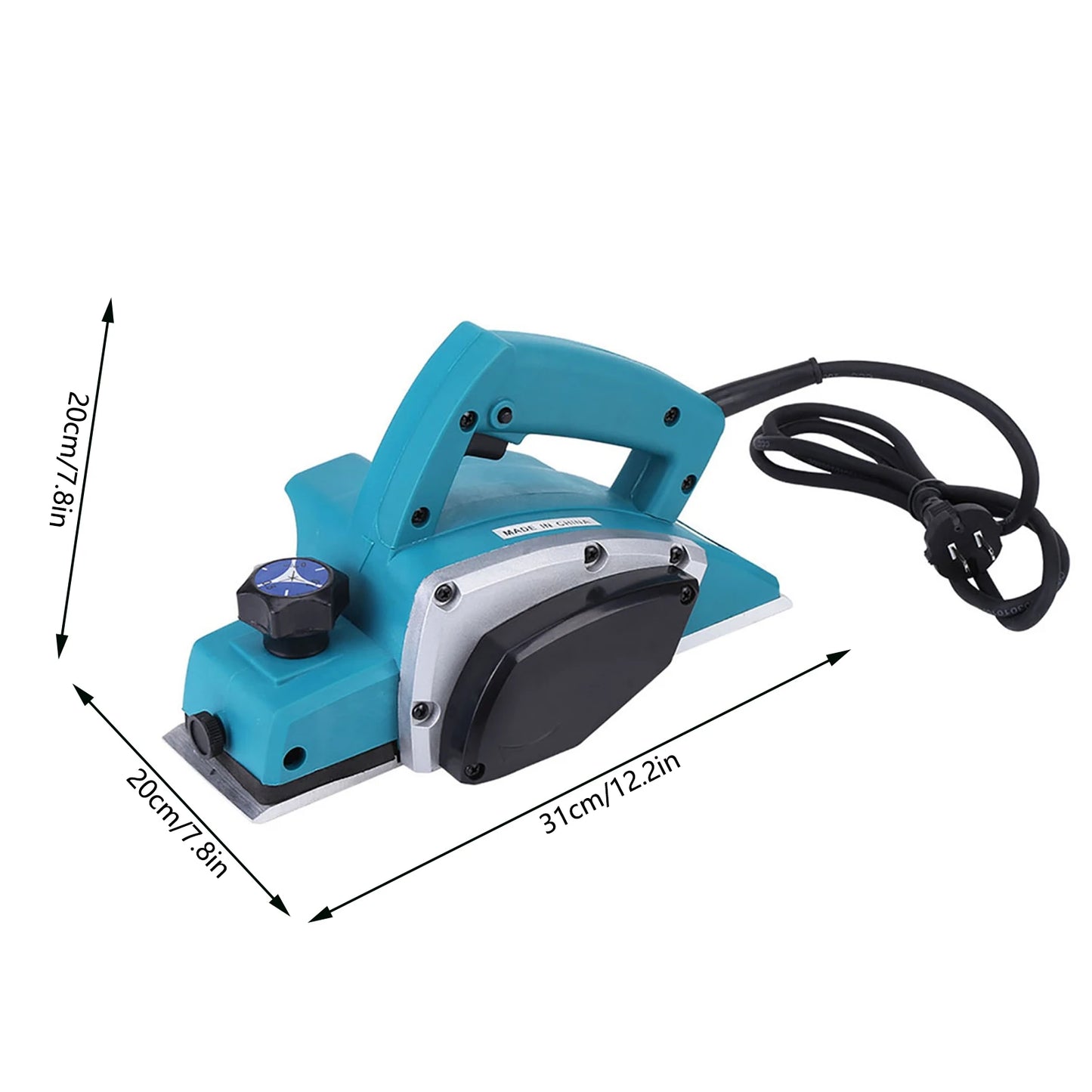 Portable Electric Wood Planer Hand Held Woodworking Power Tool for Home Furniture Wood Planer Woodworking Tool Handheld Planer